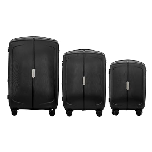 Image of IZOD Mateo 3 Piece Expandable Hardside Luggage Set, Black