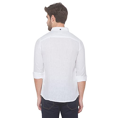 Image of Spykar Slim Fit Mint Green Shirts for Men - Full Sleeves