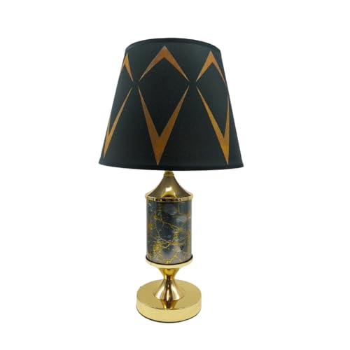 Image of ELARE Floral Fabric Shade Table Lamp | Romantic Room Valentine Day Love Gift Set for Couple, Boyfriend, Girlfriend, Wife, Husband, Men Anniversary Surprise Unique for Decoration & Home Decor LA1115