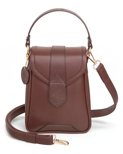Image of SACCI MUCCI Women's Small Handbag /Cross-Body Phone Bag - Stylish PU Leather Mobile Purse with Adjustable Strap