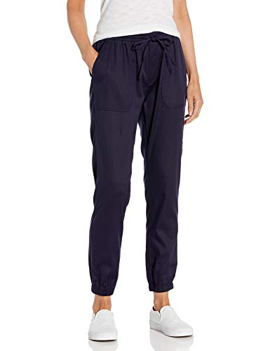 Daily Ritual Stretch Tencel Drawstring Jogger Pant Pantalones, Azul Marino, L