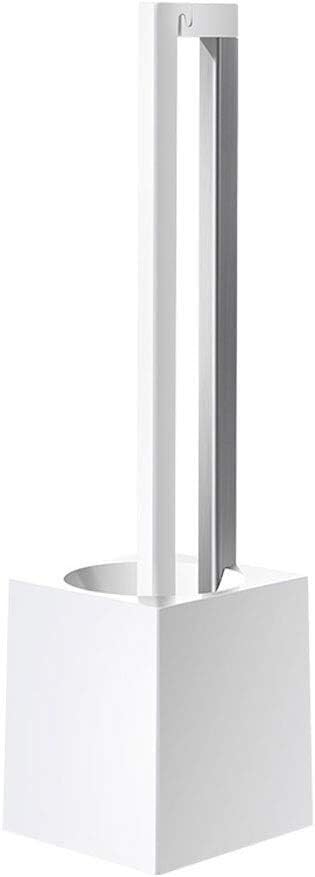Brosse de toilette suspendue blanche en ensemble de base complet avec son support mural robuste