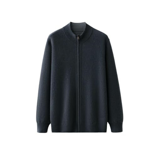 Jersey de punto grueso para hombre cárdigan suelto reversible de otoño e invierno
