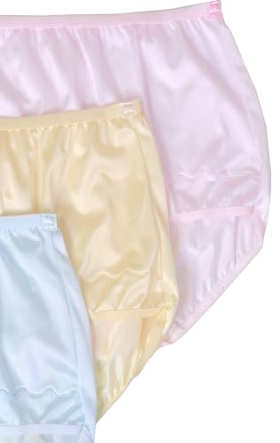 Image of Dixie Belle Women's Underwear Nylon Brief High Waist Scallop Trim 3-Pack 719