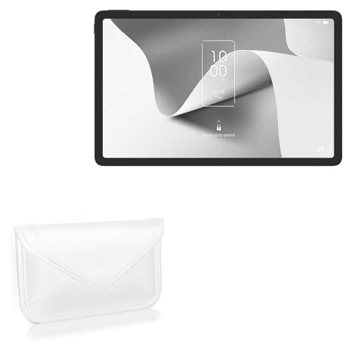 BoxWave Case Compatible with TCL NxtPaper 11 - Elite Leather Messenger Pouch, Synthetic Leather Cover Case Envelope Design - Ivory White