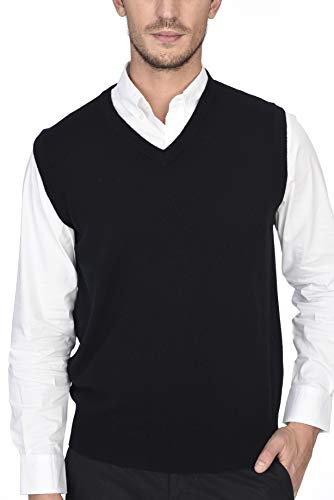 State Cashmere Men’s Classic Sleeveless Sweater Vest 100% Pure Cashmere V-Neck Style Pullover4