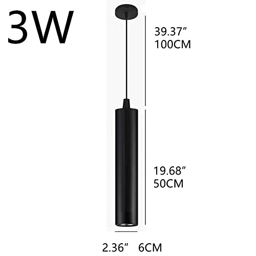 Lámpara de cilindro minimalista de 3W con acabado negro premium 3