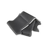 Esta funda para volante de automóvil está hecha de cuero de microfibra suave y transpirable y fibra de carbono clásica antideslizante con agarre firme mano de obra fina.