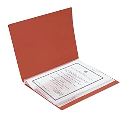Image of TULMAN A4 Portfolio File with 20 Pockets & Clear Plastic Sleeves - Document Organizer for Music Sheets, Artwork, and Drawings (Color May Vary)