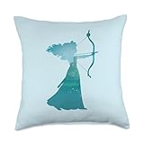 Disney Princess Merida Silhouette with Bow and Arrow Throw Pillow