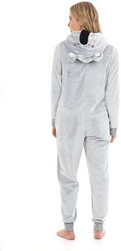 Womens Ladies Bear Koala Novelty One Piece Soft Fleece Loungewear Pyjama 1Onesie