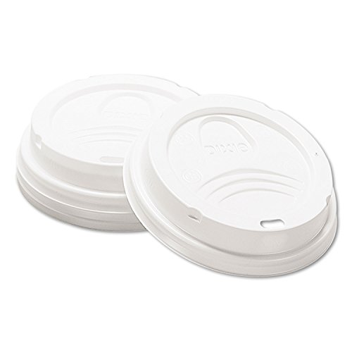 Dixie 9538DX Drink-Thru Lid Fits 8oz Hot Drink Cups White 1000/Carton (DXE9538DX)
