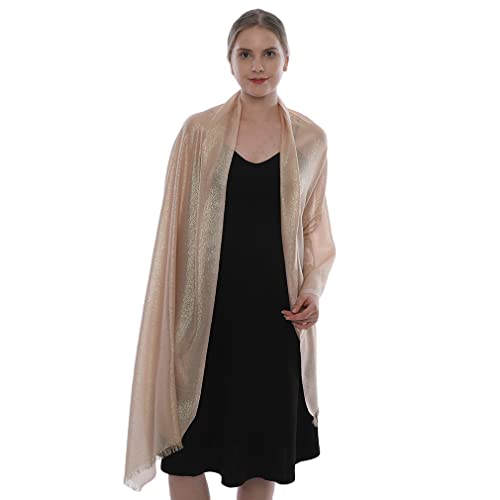 LMVERNA Sparkling Metallic Shawls and Wraps for Evening Dresses Wedding Fringed Shawl Wrap Scarf for Women2