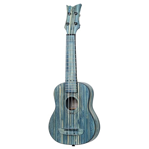 Ortega Guitars Sopran Ukulele Akustisch – Bamboo Series – Inklusive Gigbag – Bambus, Blau (RUSWB-SO)