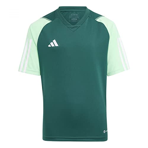 adidas Unisex Kids Jersey (Short Sleeve) Tiro23 C JSY Y, Drkgrn/Beamgr, HU1300, Size 128