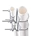 Eightwood Double Antenna Mast Clamp V-Jaw Bracket U Bolts Pipe Mounting Hardware 2 Sets for Yagi WiFi Antenna, TV Antenna, CB Ham Antenna, Lora Antenna