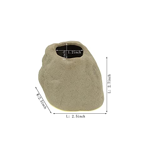 Afacygn Aquatic Plant Pot,Ceramic Aquatic Decor Plant Cup Holder For Fish Tank Aquarium Aquascape Decoration (M 2Pcs) #TOP1