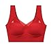 WANGPIN Séchoir Rapide Sports Bras for Femmes Plus Taille Yoga Sleep Sommet Soutien-Gorge Une Seule Pièce Couverture Complète sans Soudure Bra (Color : Red, Size : L/Large)