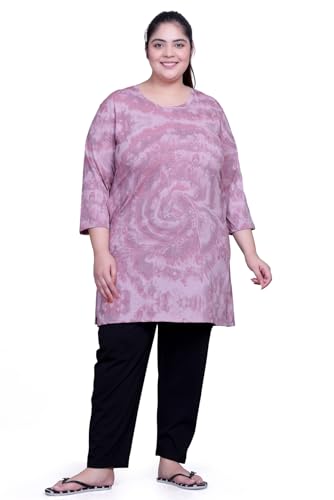 Image of RYSH Women's Plus Size Printed Longline Tops | Printed longline tops in multiple colours and plus sizes