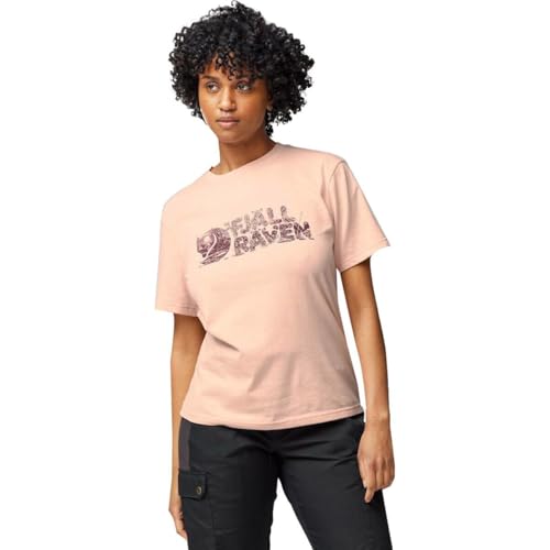 T-shirt Fjällräven Lush Logo W pour femme en coton biologique vert