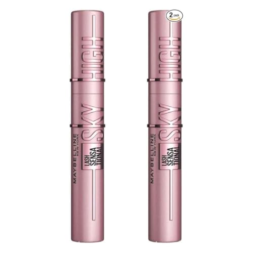 Maybelline New York Mascara Ciglia Sensazionali Sky High, Volumizzante e Allungante, Definisce, incurva e moltiplica, Nero, Confezione da 2