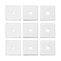 YINETTECH Unterlegscheiben aus verzinktem Stahl, quadratisch, M8, M10, M12, 50 x 50 x 3 mm, für Bau, Sanitär, Elektroauto, 30 Stück