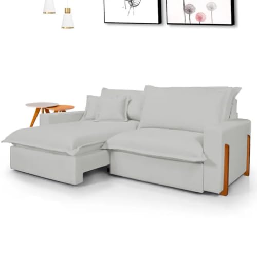 Sofá Retrátil e Reclinável Dubai com Molas Ensacadas, 2,10m. (Cin...