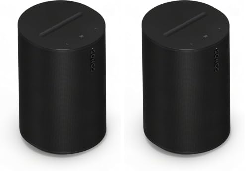 Image of Sonos Era 100 SL - Compact, Microphone-Free Speaker with WiFi, Bluetooth - Black (Pack of 2)
