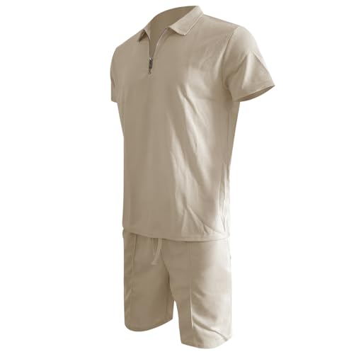 Combinaison de loisirs d'été ensemble polo zippé et short - 7