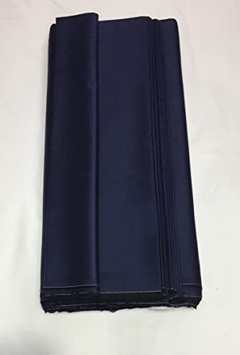 Image of BKRKJ Women's Cotton Silk Unstitched Fabric by Meter for Sewing Suit Salwar Chudidar Patiyala Shirt Kameez Blouse Kurta Pyjama Pathani jam Glace (4.5 Meter, Navy Blue)