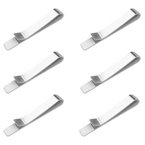 Anseom 6 Pcs Men's Tie Clip Set Cover