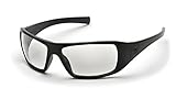 Pyramex Goliath Safety Eyewear, Clear Lens With Black Frame