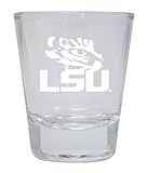 R and R Imports LSU Tigers Etched Round Shot Glass Officially Licensed Collegiate Product Single Unit
