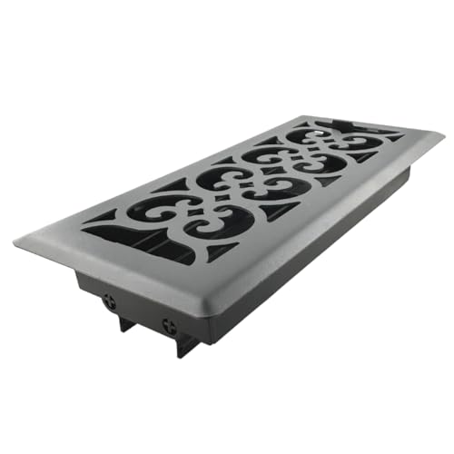 Sierra Grates Precision Flow 4"x12" Steel Floor Register - Victorian Design, Granite Grey Finish - Premium Home Vent Covers, Durable & Decorative - Fits 4"x12" Duct Openings, Easy Installation by Sierra Grates - Image 5