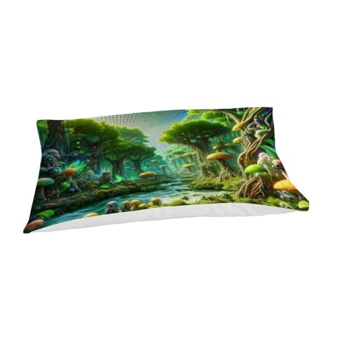 Housse de couette single microfibre anti-plis forêt 135x200cm - 7
