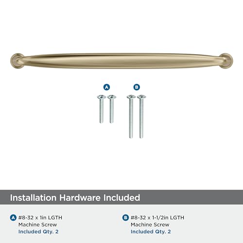 Amerock Kane BP53809BBZ - Maniglia Per Armadietto Champagne Dorato Da Centro A Centro, 224 Mm - 5