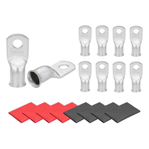 Terminales de anillo tubular de cobre puro de 3/0 AWG con ojales de alta conductividad 3/8