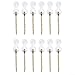 Stainless Steel Bait Holder Pins for Carp Fishing, Boilies Pin with Silicone for Ring, Ronnie Hair Rig Tackle Accessories, Fishing Bait Attachment Tools, 12 Pcs Set(10mm)