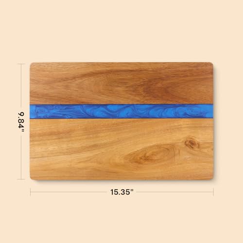 Tabla de cortar rectangular de resina azul 39.5x28 cm miniatura 4