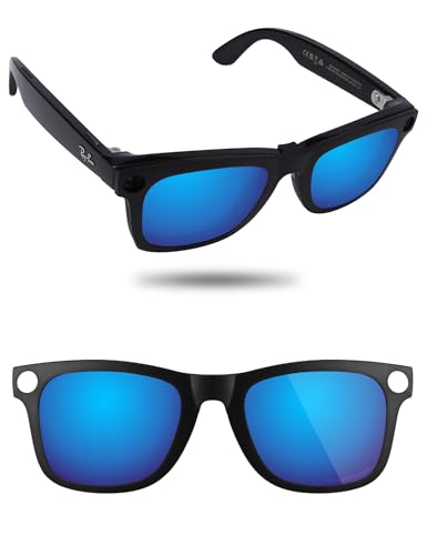 �Ό��N���b�v�I���T���O���X �O���N���b�v for Ray-Ban Meta Wayfarer RW4012 (Gen 2) 50mm �Ή� - UV�ی� - �j�����p�ł� - �u���[