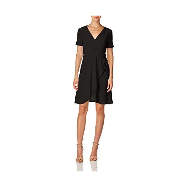 Star Vixen Women's Plus-Size Short-Sleeve Ballerina Wrap Dress - Image 5