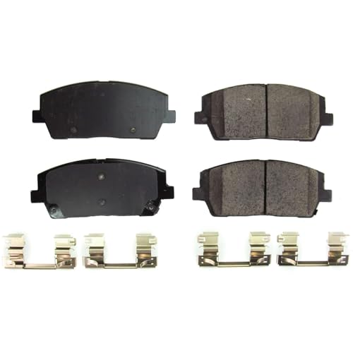 Image of PowerStop Front Brake Pads for Hyundai Palisade 2020-25 | Kia Telluride 2020-25 - Z17 Ceramic Brake Pads with Installation Hardware, 17-2215