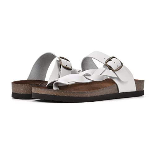 Image of WHITE MOUNTAIN Women's Crawford Signature Comfort Molded Footbed Braided Sandal