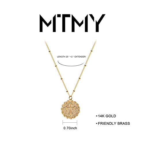 MTMY Gold Cross Necklace 14K Gold Plated Dainty Gold Cross Pendant Necklace for Women Delicate Necklace Jewelry4