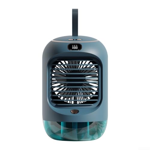 HpLive Mini ventilador de mesa USB con función de pulverización y cabezal giratorio, enfriador de aire portátil para oficina o hogar (verde)