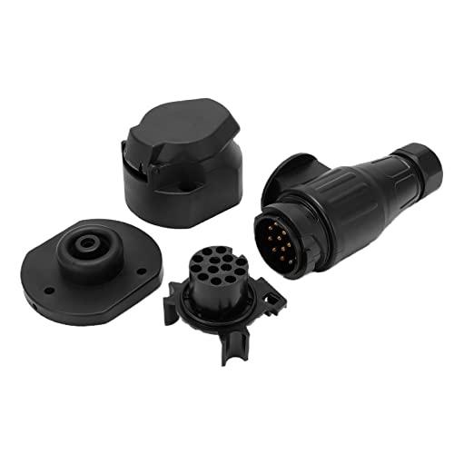 EBTOOLS Adattatore per Rimorchio 12V 13 Pin Connettore Plug Universale per Alimentazione Affidabile e Facile Installazione