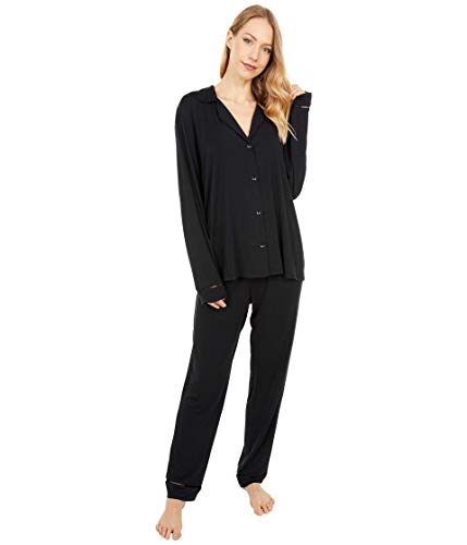 (取寄) エバージェイ レディース フィオナ - ザ Pj セット Eberjey women Eberjey Fiona - The Catnap PJ Set Black Eberjey FIona Catnap Slim Women's Long Pajama Set | Long Sleeve
