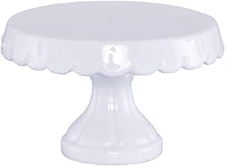 RBV Birkmann, 443648, talerz na tort vintage, Ø 25 cm, ceramika, biały