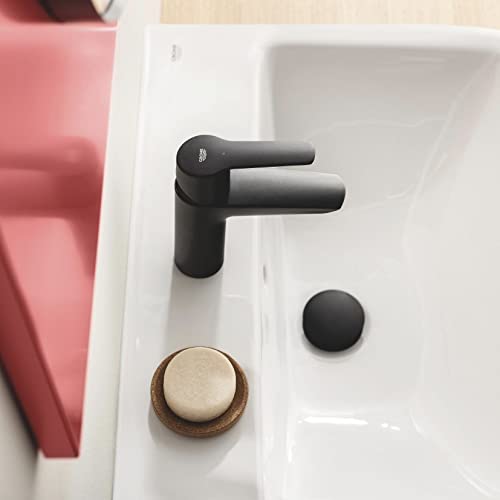 GROHE Start, Smooth Body Basin Mixer Tap with Push-Open Pop-Up Waste Set (Metal Lever, 28 mm Ceramic Cartridge - Image 2