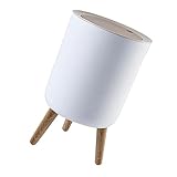 AKOOSY Cubos de Basura con Tapa Presión Alta Capacidad para Hogar Diseño Moderno Ocultación Bolsa Basura Plástico Duradero para Cocina Baño